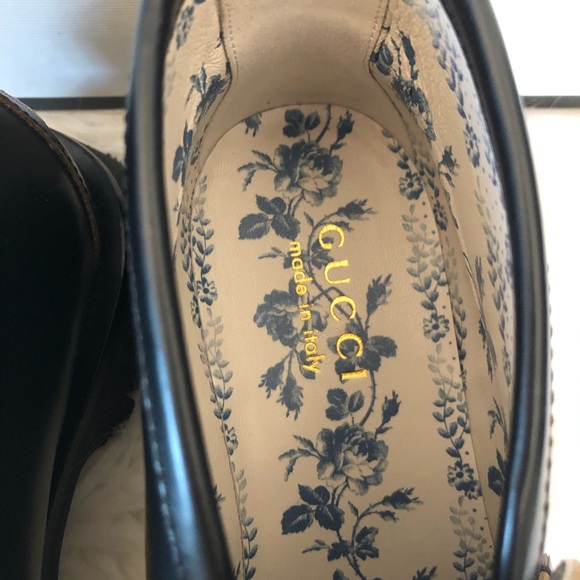 GUCCI Mens Horsebit Leather Lug Sole Black Boots - Picture 5 of 6